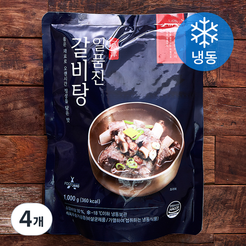 일품진 갈비탕 (냉동), 1kg, 4개