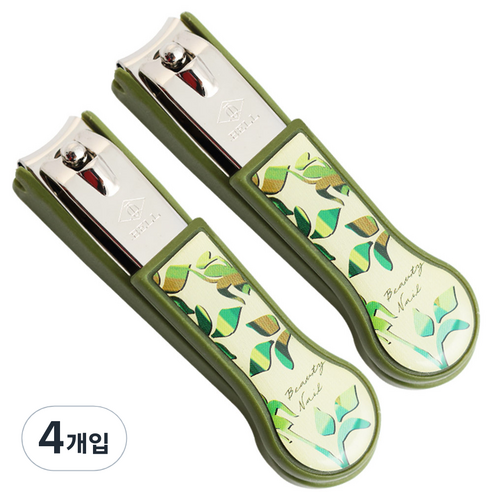 세븐스타 디자인 손톱깎이, 그린, 4개