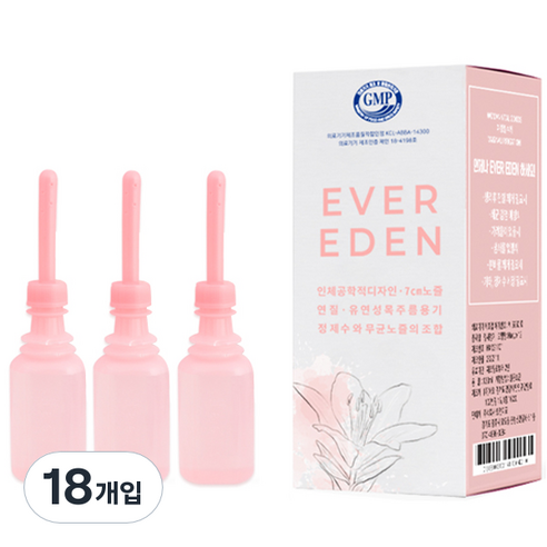 에버에덴 일회용 여성 질세정기, 120ml, 18개입