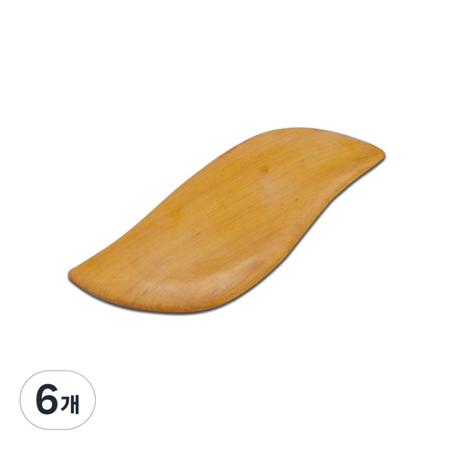 라이프포인트 괄사 지압 마사지기, 6개, 우드(나뭇잎)