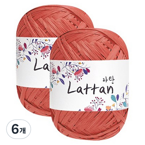 yarna 라탄 2볼 라피아실 40g, 45번(무광), 6개