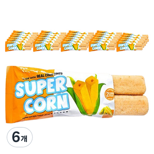 뉴트리365 슈퍼콘 콘스틱 군옥수수맛 과자, 255g, 6개