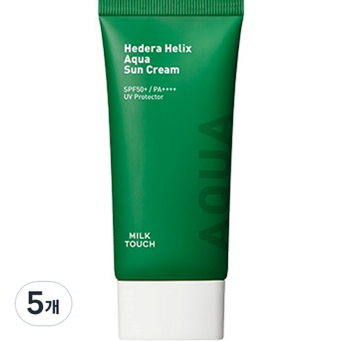 밀크터치 서양송악 아쿠아 선크림 SPF50+ PA++++, 50ml, 5개