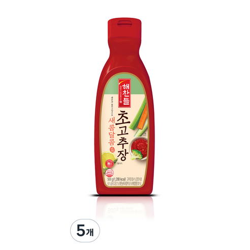 해찬들 새콤달콤 초고추장, 500g, 5개