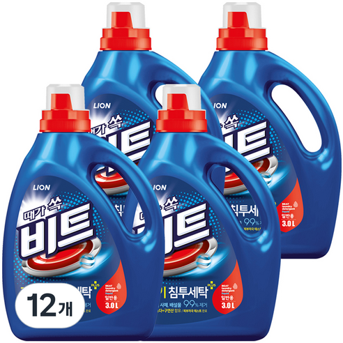 비트 진드기 액체세제 일반용 본품, 3L, 12개
