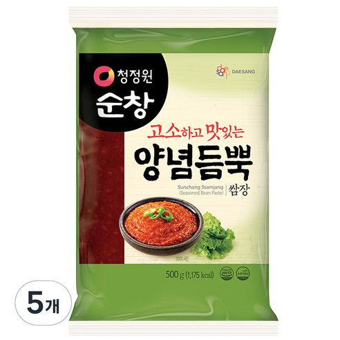 청정원 순창 양념듬뿍 쌈장 비닐, 500g, 5개