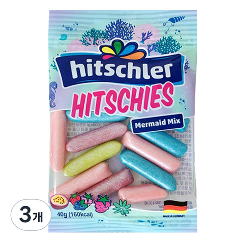 히츨러 히치스 머메이드 수수깡 젤리, 3개, 40g