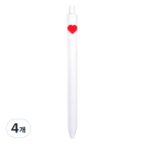 카코 알파 하트 소프트 젤펜 0.5mm, 4개