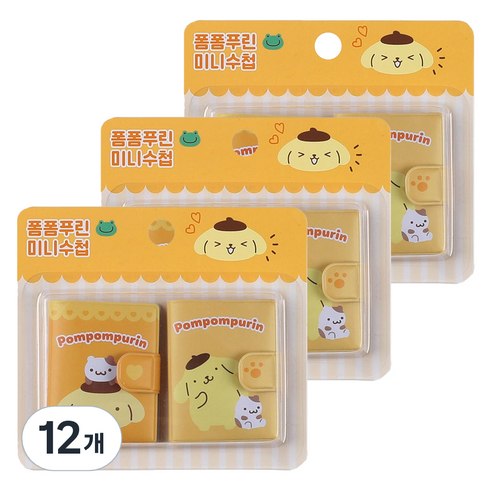 산리오캐릭터즈 미니수첩 2종 48매, 폼폼푸린, 12개