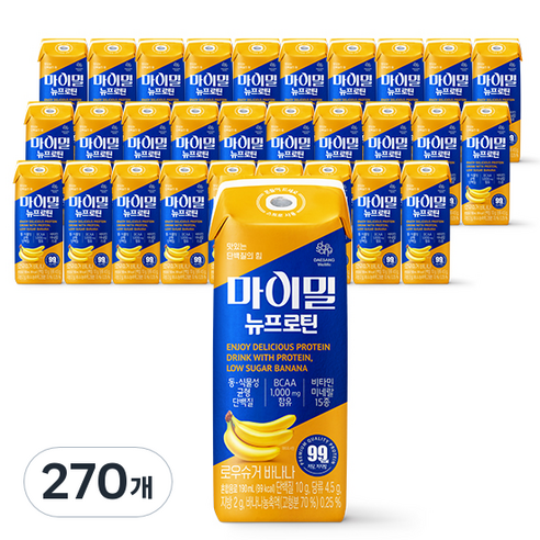 마이밀 뉴프로틴 로우슈거 바나나, 190ml, 270개