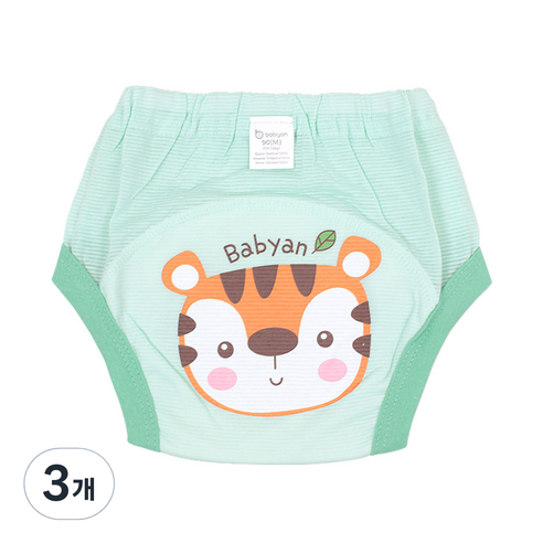 베이비앙 3중방수 배변훈련팬티, 타이거, 3개
