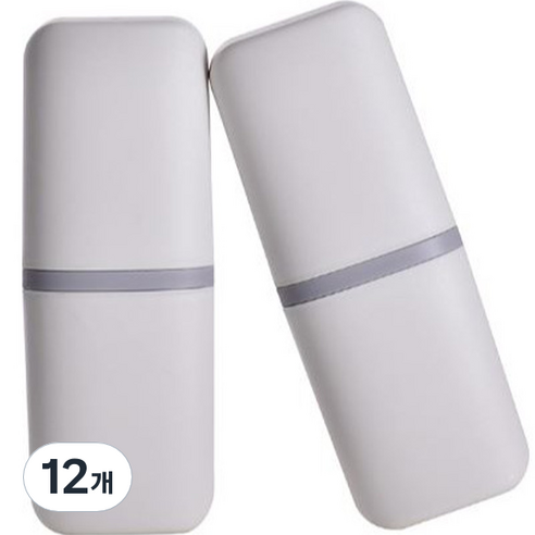 로즈망고 휴대용 칫솔통 그레이 ROSE7723, 12개, 400ml