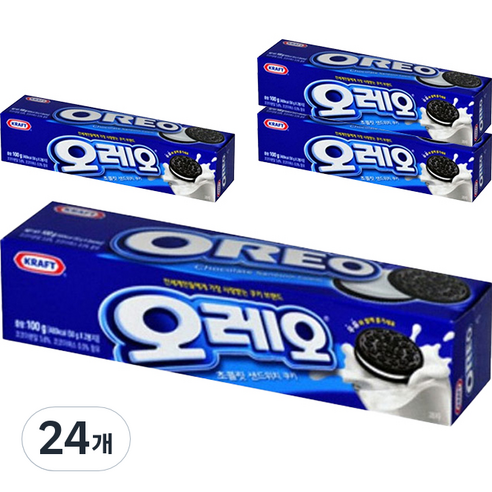 오레오 초콜릿 샌드위치 쿠키, 100g, 24개