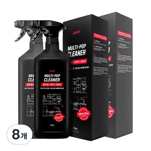 대쉬 멀티팝 다목적 세정제, 750ml, 8개