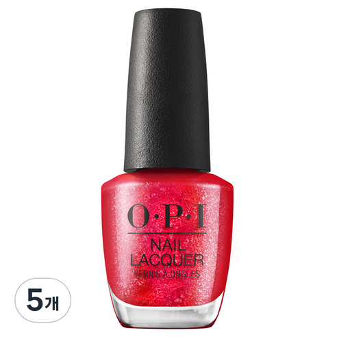 오피아이 네일락커 매니큐어 HRP05, Rhinestone Red y, 5개, 15ml