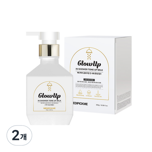 메디픽미 글로우 업 인샤워 톤업 밀크, 300g, 2개