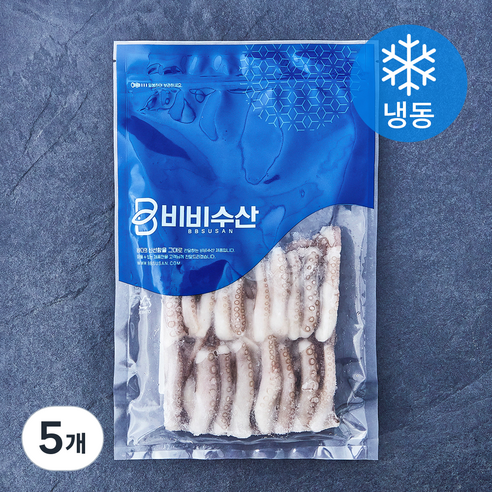 비비수산 깨끗하게 손질한 절단 낙지 (냉동), 5개, 300g