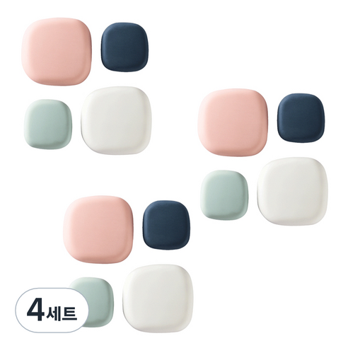 에버하우스 파스텔 문충격 방지패드 믹스 컬러 4종 x 3p, 4세트