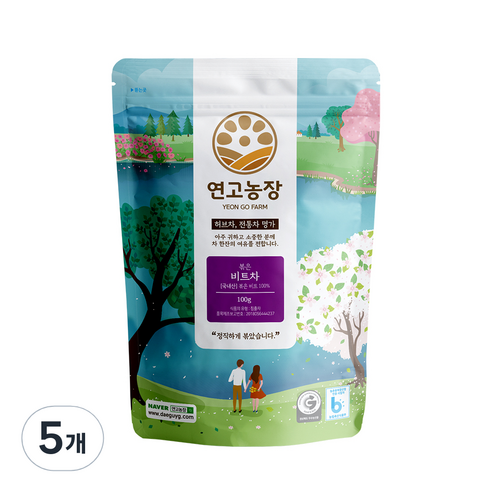 연고농장 볶은 비트차, 100g, 5개, 1개입