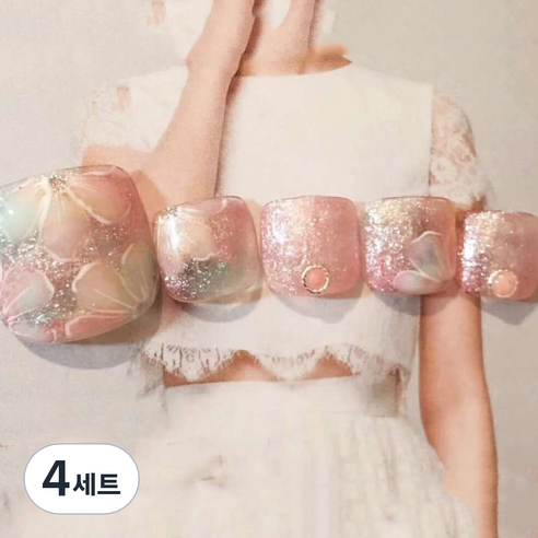 잇템샵 여름 네일아트 페디큐어 스티커 세트, 4세트, HL-058 보헤즈