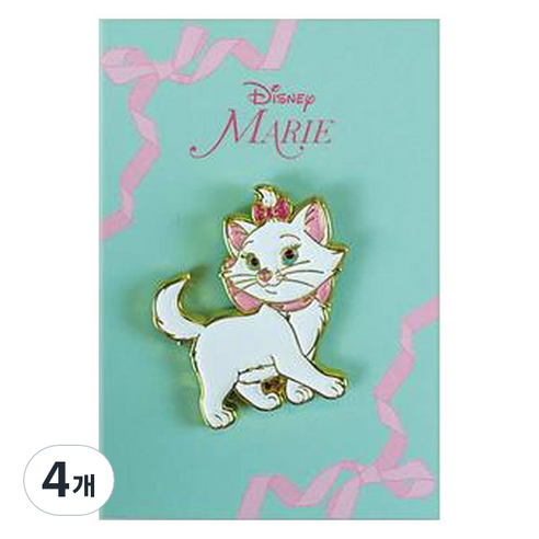 디즈니 마리 뱃지 A, 4개, 1개입