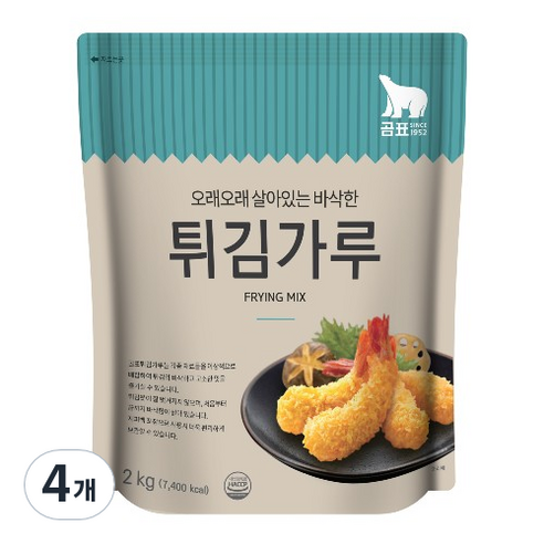 곰표 튀김가루, 2kg, 4개