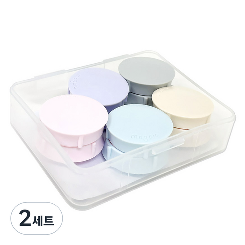 무광 파스텔 자석 대 5종 x 2p 세트, 노랑, 민트, 보라, 핑크, 회색, 2세트