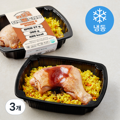 라온콕 단백짱 치킨카레밥 & 통닭다리 (냉동), 300g, 3개