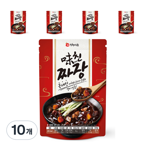 복천식품 야채와 고기가 풍부한 미친짜장 즉석식품, 220g, 10개