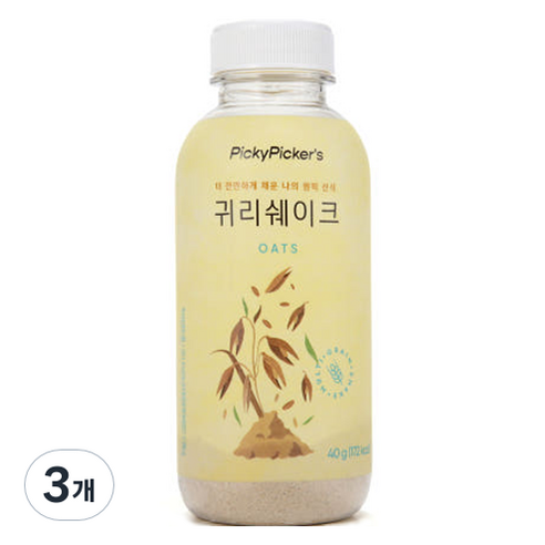 피키피커스 원픽선식 귀리쉐이크 미숫가루, 40g, 3개