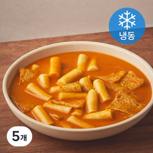 푸딩팩토리 로제 국물 떡볶이 (냉동), 570g, 5개