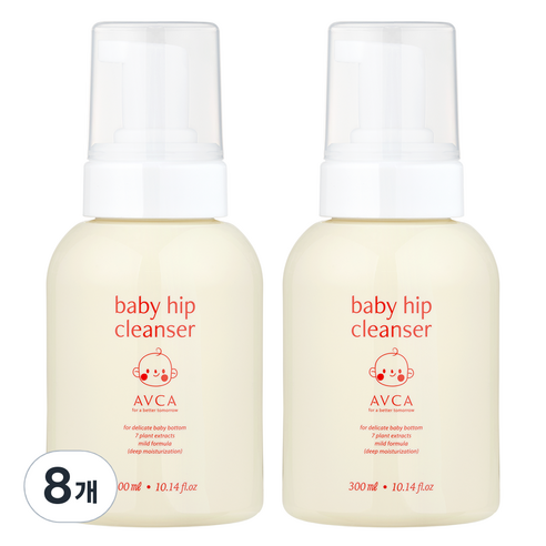 아브카 유아용 순한 엉덩이 포밍 약산성 클렌저 무향, 8개, 300ml
