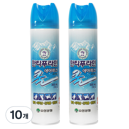 안티푸라민 유한양행 안티푸라민 쿨 에어파스 300ml, 1개입, 10개