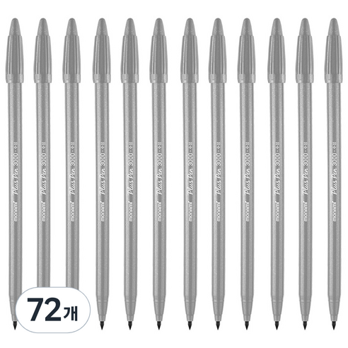 모나미 3000 피그먼트 프러스펜 0.4mm, NG 4 스톰그레이, 72개
