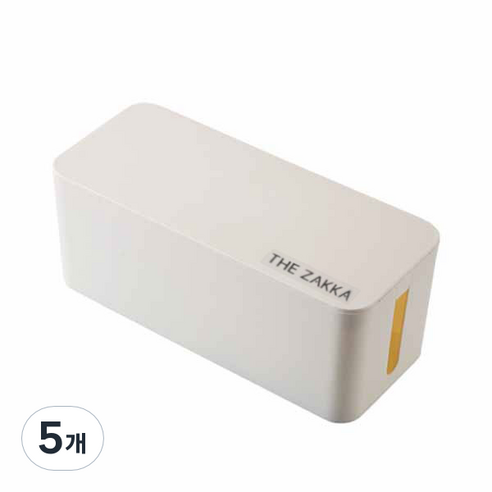 더자카 베스트심플 전선정리함, 5개, 화이트
