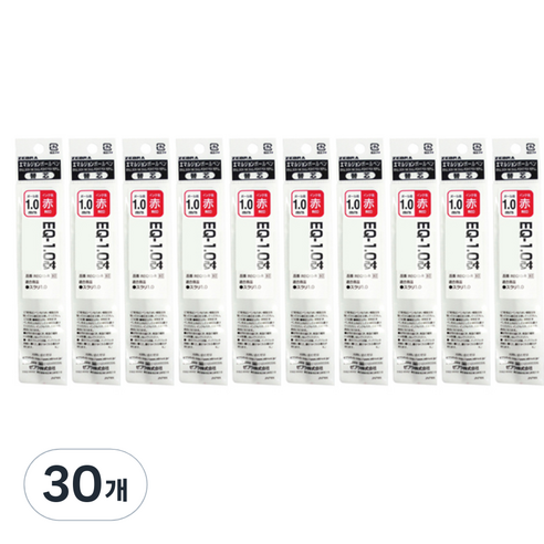 제브라 스라리 EQ 리필심 1.0mm, 적색, 30개