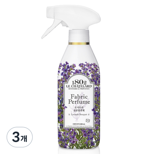 르샤트라1802 섬유탈취제 라벤더부케 본품, 400ml, 3개