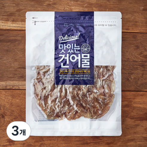 해맑은푸드 두꺼운 두툼쥐포 6장 내외, 3개, 230g