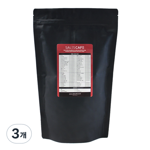 세일즈카페 블렌드 원두커피 강한맛, 더치, 1kg, 3개