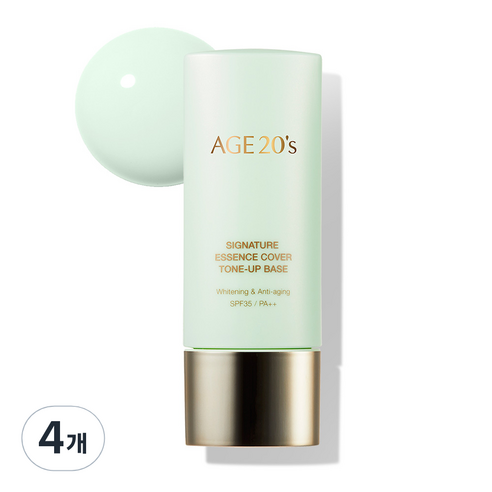 에이지투웨니스 시그니처 에센스 커버 톤업베이스 40ml, 2호(그린), 4개