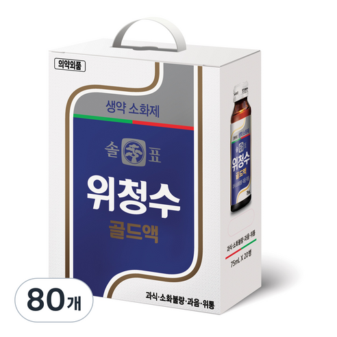 광동제약 솔표 위청수 골드액, 75ml, 80개