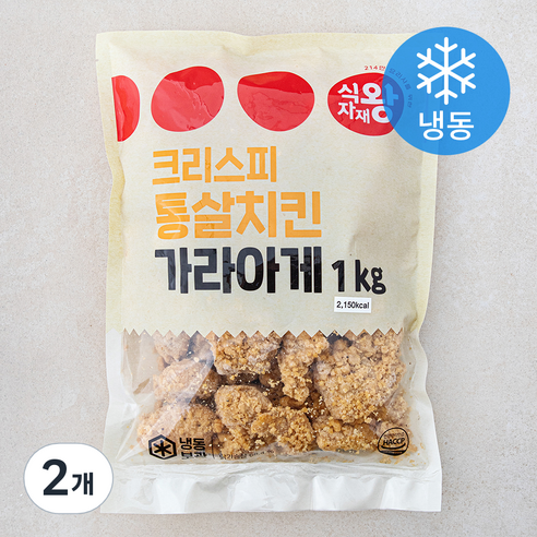 식자재왕 크리스피 통살치킨 가라아게 (냉동), 1kg, 2개