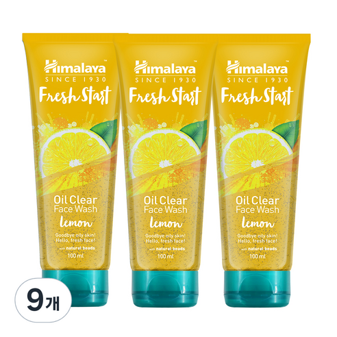 히말라야 프레쉬 스타트 페이스 워시 클렌징 젤 레몬, 100ml, 9개