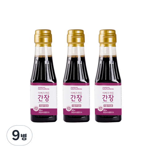 베베푸드 아빠가 만든 간장 국물조림용, 180ml, 9개, 한식 간장