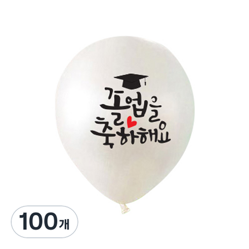 와우파티코리아 졸업을축하해요 학사모 30cm, 화이트, 100개