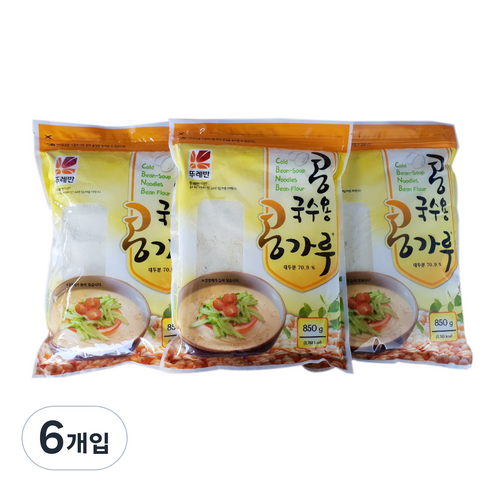 뚜레반 콩국수용 콩가루, 850g, 6개