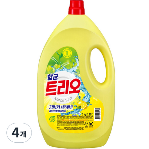 트리오 항균 주방세제, 3kg, 4개