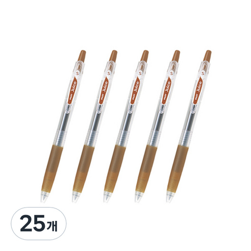 파이롯트 쥬스 젤잉크펜 0.38mm, 브라운, 25개