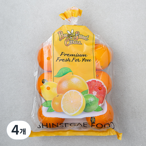 신세계푸드 고당도 네이블 오렌지 중대과, 2.1kg(9~12입), 4개