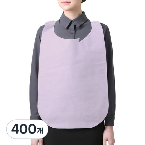 웰프런 일회용 부직포 위생 앞치마, 핑크, 400개